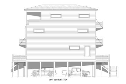Coastal House Plan #940-01196 Elevation Photo
