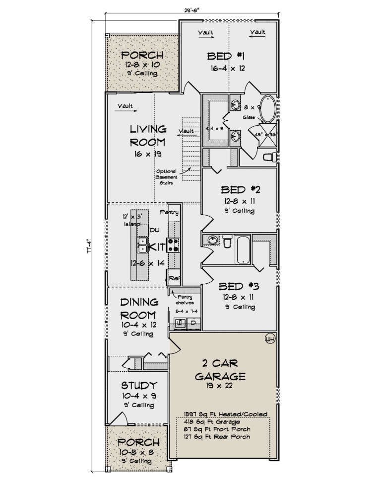 House Plan House Plan #31995 Drawing 1