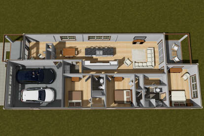 Overhead First Floor for House Plan #4848-00434