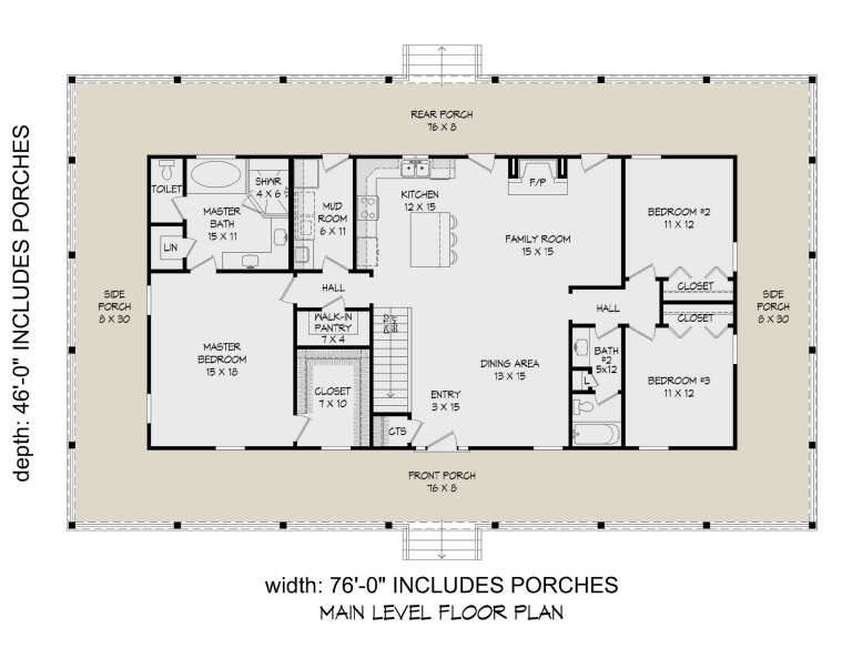 House Plan House Plan #31996 Drawing 1