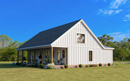 Modern Farmhouse House Plan #009-00421 Elevation Photo