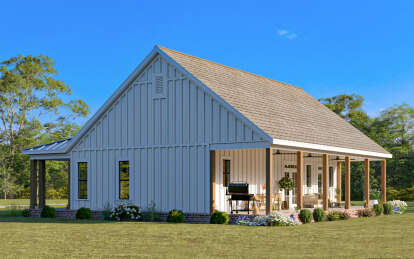 Modern Farmhouse House Plan #009-00421 Elevation Photo
