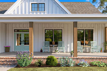 Modern Farmhouse House Plan #009-00421 Elevation Photo