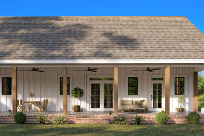 Modern Farmhouse House Plan #009-00421 Elevation Photo