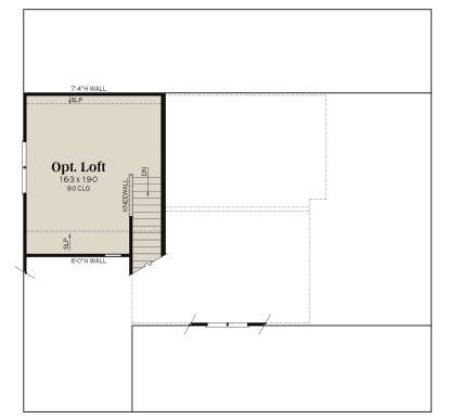 Optional Loft for House Plan #009-00421