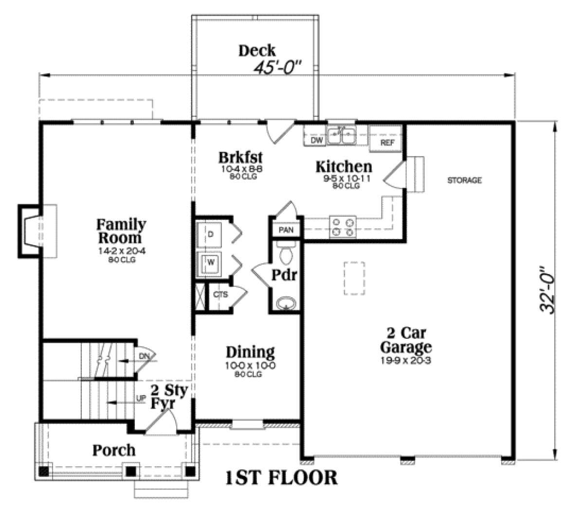 Main Floor for House Plan #009-00015