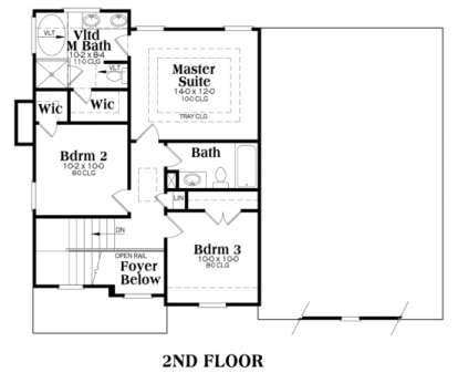 Second Floor for House Plan #009-00015