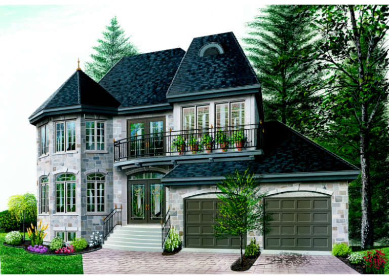 European House Plan #034-00039 Elevation Photo