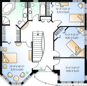 Second Floor for House Plan #034-00039