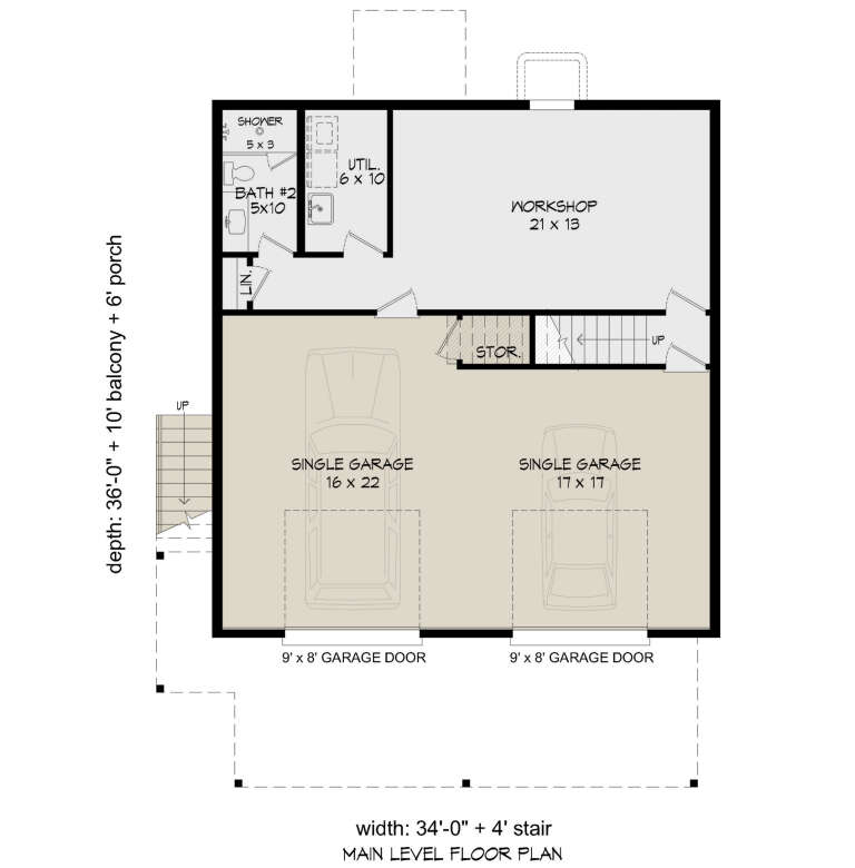 House Plan House Plan #32001 Drawing 1