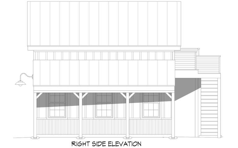 Barn 1 Car Garage Plan - 1,056 Square Feet, 1 Bathroom | Floor Plan ...