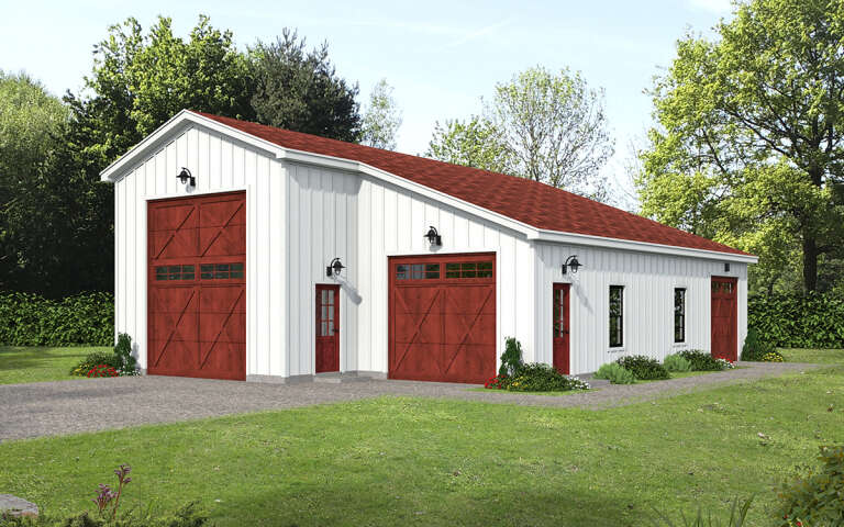 House Plan House Plan #32003 Angled Front Elevation