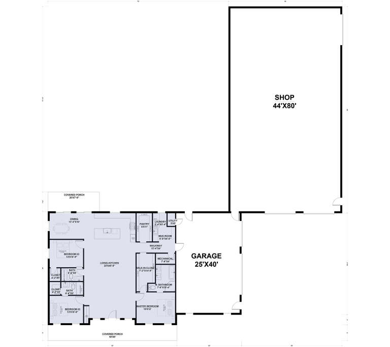 House Plan House Plan #32004 Drawing 1