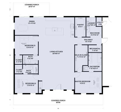Main Floor Zoom for House Plan #625-00002