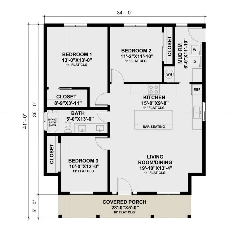 House Plan House Plan #32005 Drawing 1