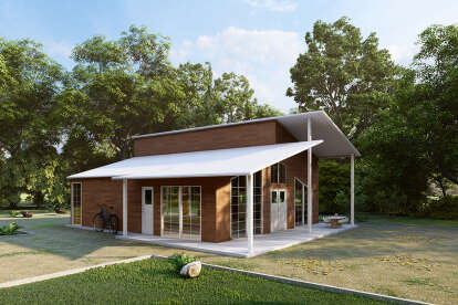 Contemporary House Plan #625-00003 Elevation Photo