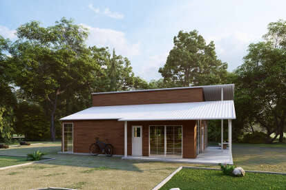 Contemporary House Plan #625-00003 Elevation Photo