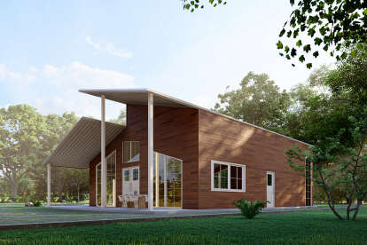 Contemporary House Plan #625-00003 Elevation Photo