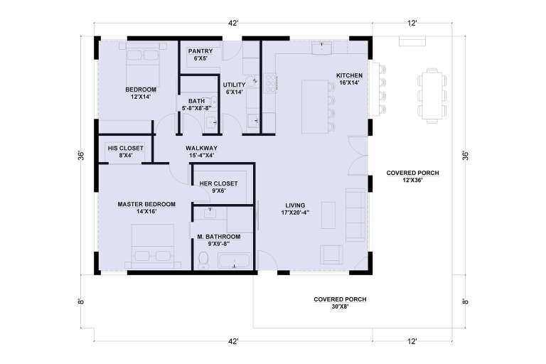 House Plan House Plan #32006 Drawing 1