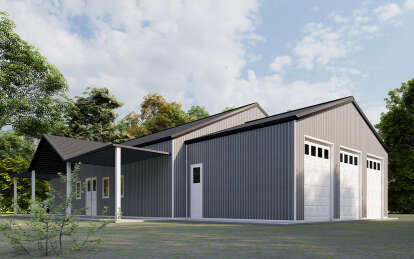 Barn House Plan #625-00004 Elevation Photo