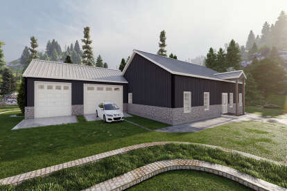 Barn House Plan #625-00005 Elevation Photo