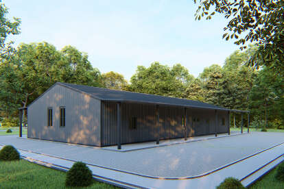 Barn House Plan #625-00006 Elevation Photo