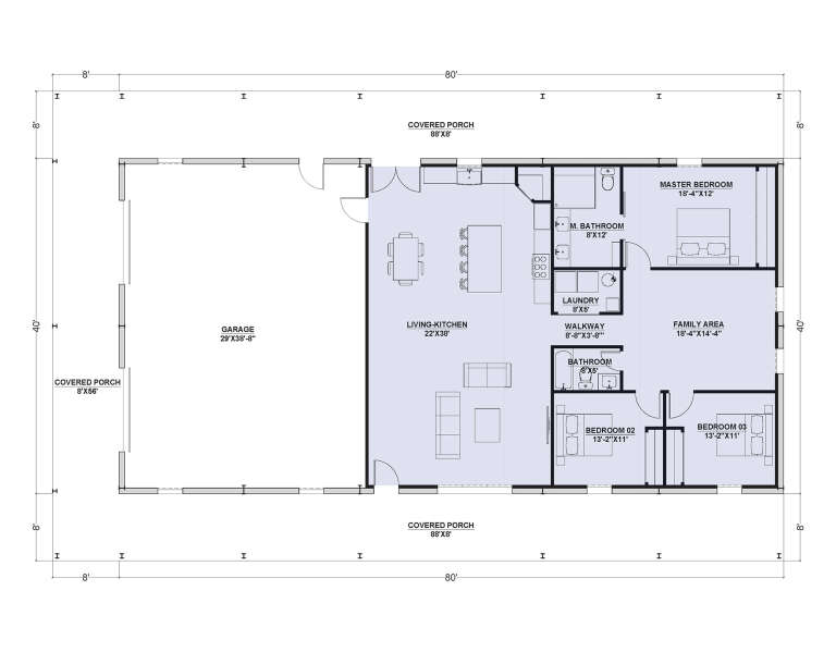 House Plan House Plan #32009 Drawing 1