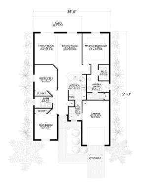 Floorplan 1 for House Plan #168-00006