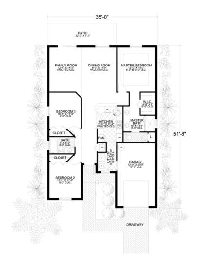Floorplan 1 for House Plan #168-00006
