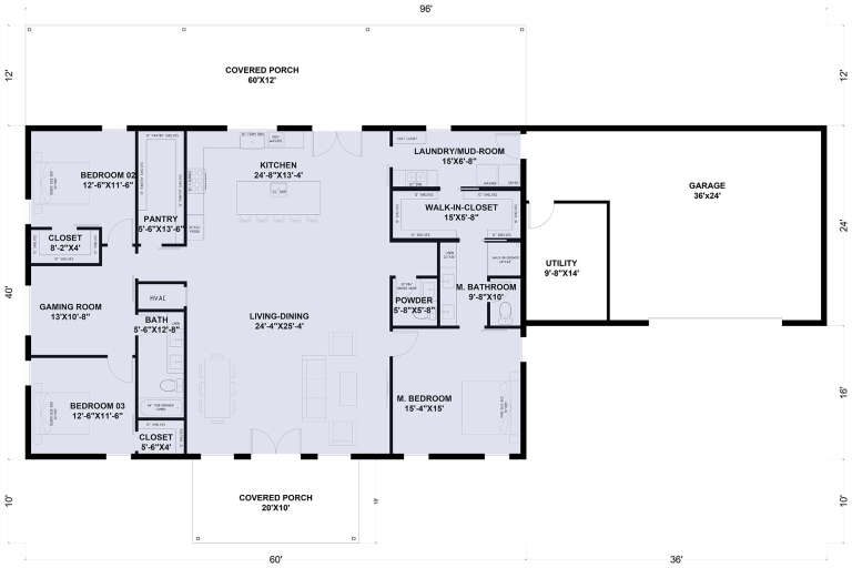 House Plan House Plan #32012 Drawing 1