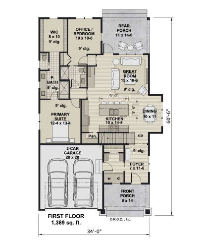 Main Floor  for House Plan #098-00460