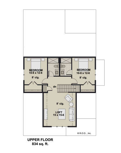 Second Floor for House Plan #098-00460