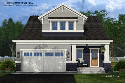 Craftsman House Plan #098-00461 Elevation Photo