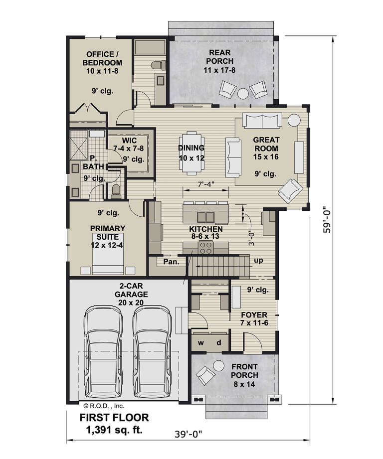 House Plan House Plan #32016 Drawing 1