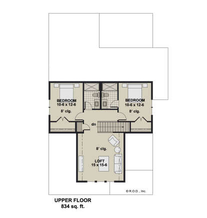 Second Floor for House Plan #098-00461