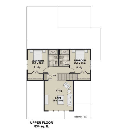 Second Floor for House Plan #098-00463