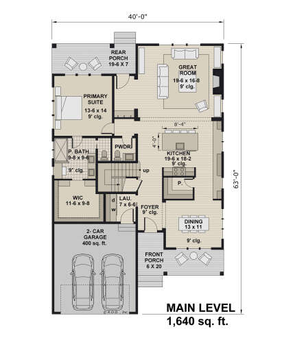 Main Floor  for House Plan #098-00464