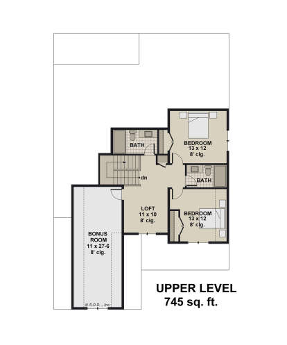 Second Floor for House Plan #098-00464