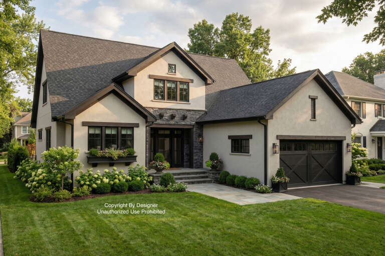 House Plan House Plan #32024 Angled Front Elevation