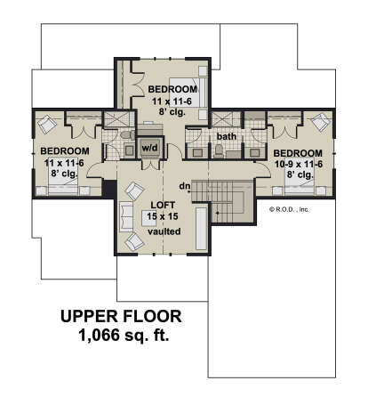 Second Floor for House Plan #098-00465