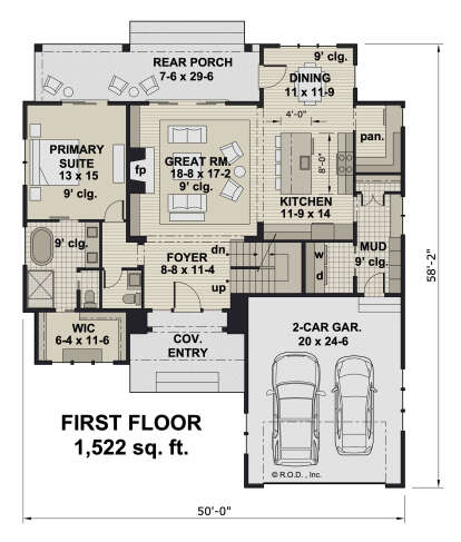 Main Floor  for House Plan #098-00466