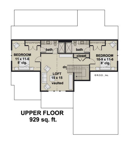 Second Floor for House Plan #098-00466