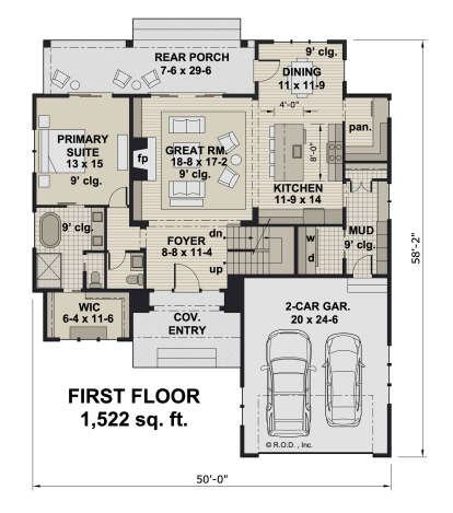 Main Floor  for House Plan #098-00467