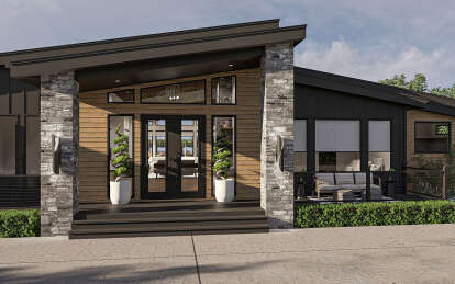 Contemporary House Plan #963-01078 Elevation Photo