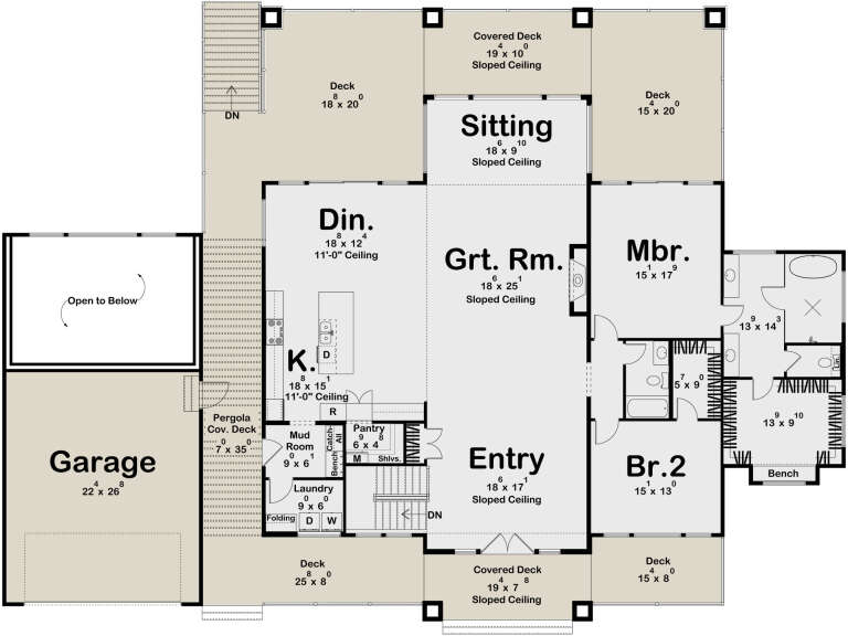 House Plan House Plan #32027 Drawing 1