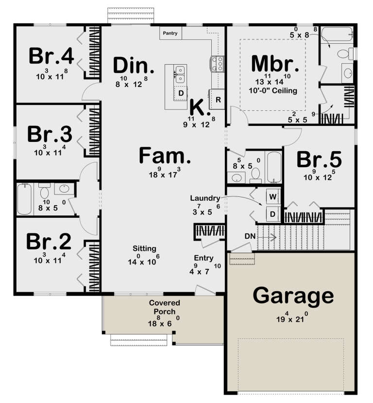 House Plan House Plan #32029 Drawing 1