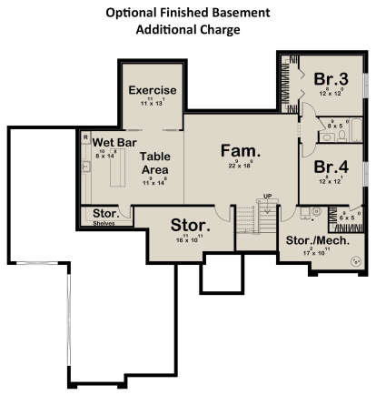 Basement for House Plan #963-01081