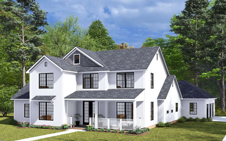 House Plan House Plan #32031 Angled Front Elevation