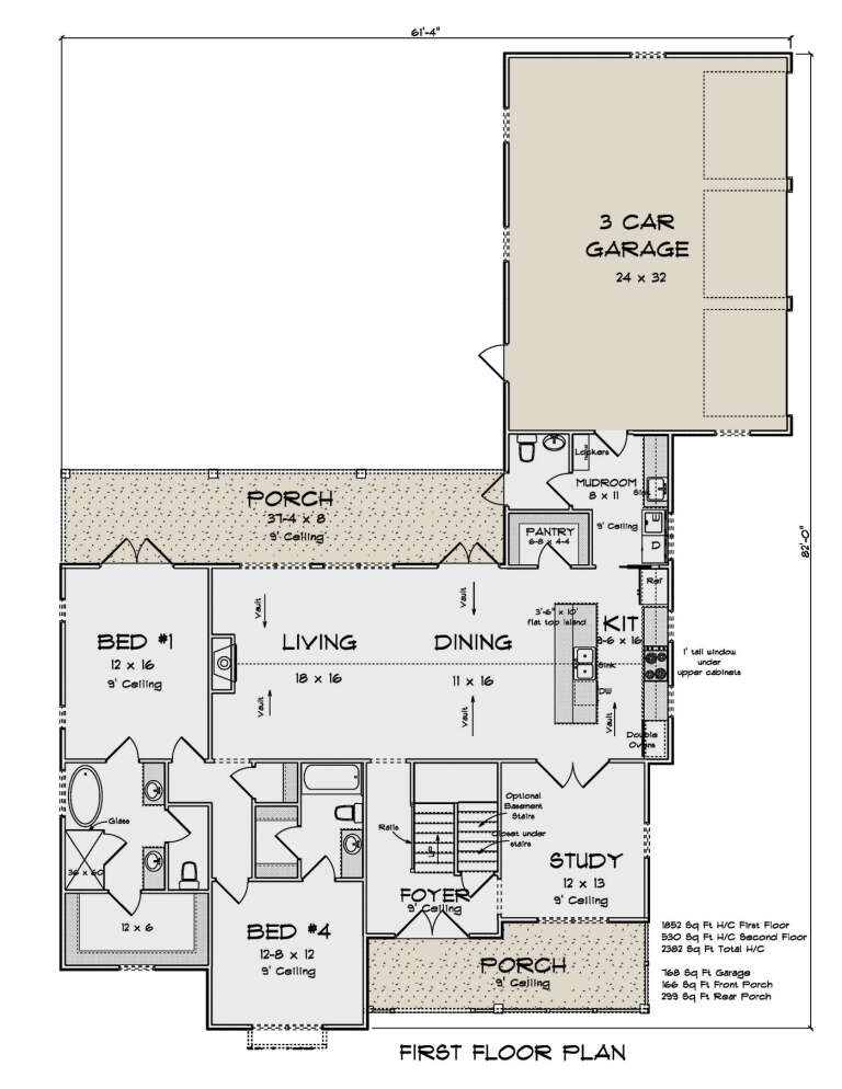 House Plan House Plan #32031 Drawing 1