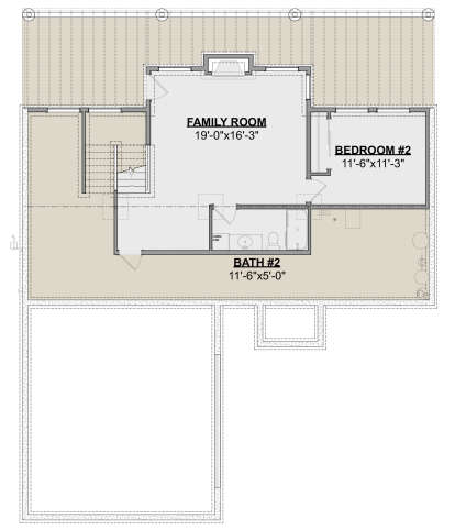 Basement for House Plan #1462-00124